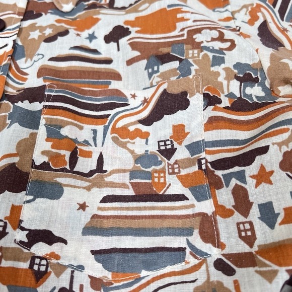 1970s RARE MOD Novelty Mac Shapely 15 1/2 Button Up Dress shirt Groovy Disco - Picture 5 of 11